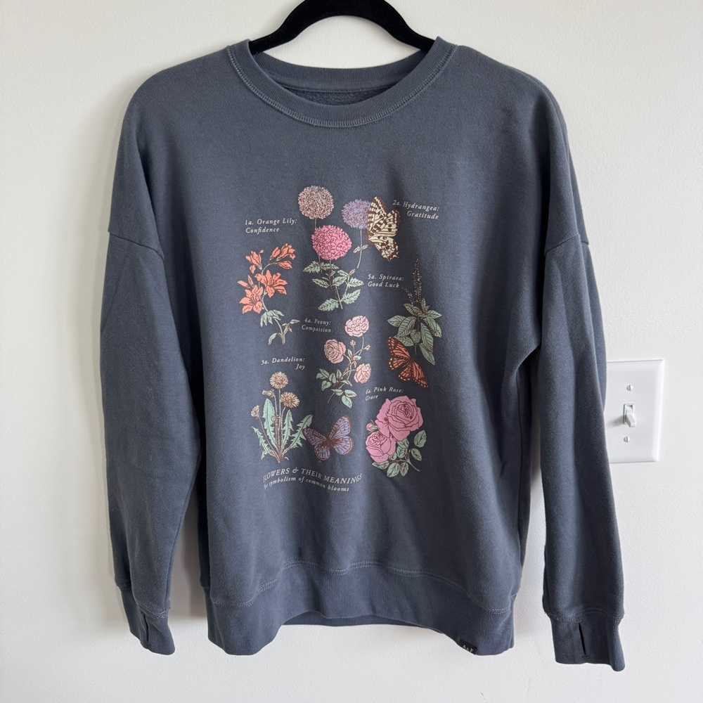 Abercrombie Kids Crewneck Sweatshirt Floral Graphic
